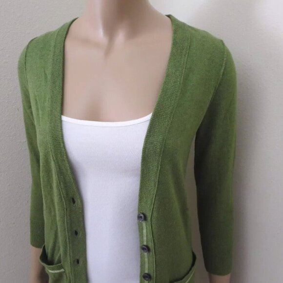 NWT Hollister Womens V-Neck Cardigan Size Small Sweater Top Shirt Green - Picture 4 of 7